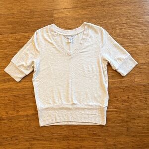 Athleta Toasted Brown Heather Step Forward V-Neck Sweatshirt